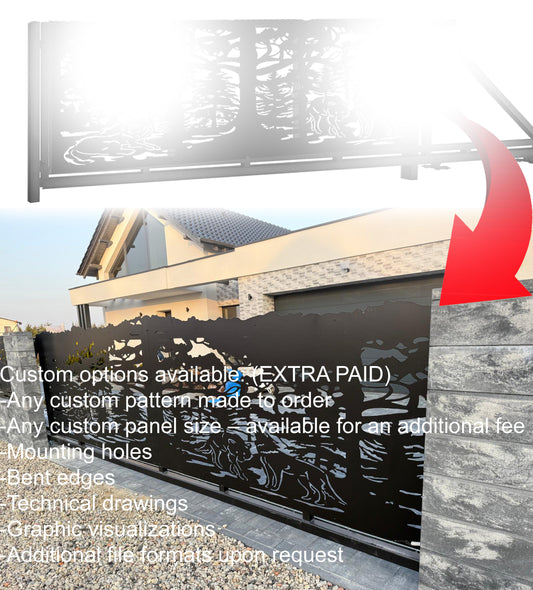 Custom DXF design made to measure – modern laser cut patterns, SVG file editing, geometric CNC designs for gates and fence panels