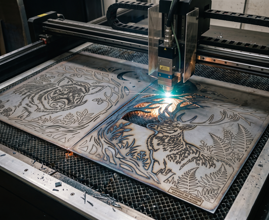 BOAR & DEER Wildlife Gate DXF – CNC Laser & Plasma Cut Project