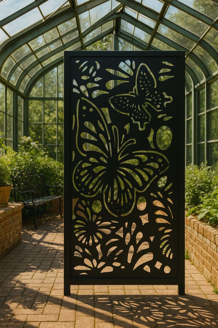 openwork panels , decoratieve - garden panels - butterfly for Laser, Plasma & Waterjet – SVG & DXF MDF
