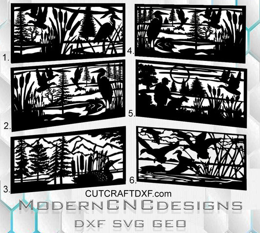 Bird-inspired DXF pattern featuring cranes, herons, and lake geese. Ready for laser cutting, plasma cutting, and CNC fabrication. Ideal for garden gates, swing gates, fences, balcony railings, and decorative outdoor panels. Perfect for modern homes, gardens, stone fences, and outdoor metalwork projects. Production-ready vector files optimized for precise cutting and modern outdoor design.