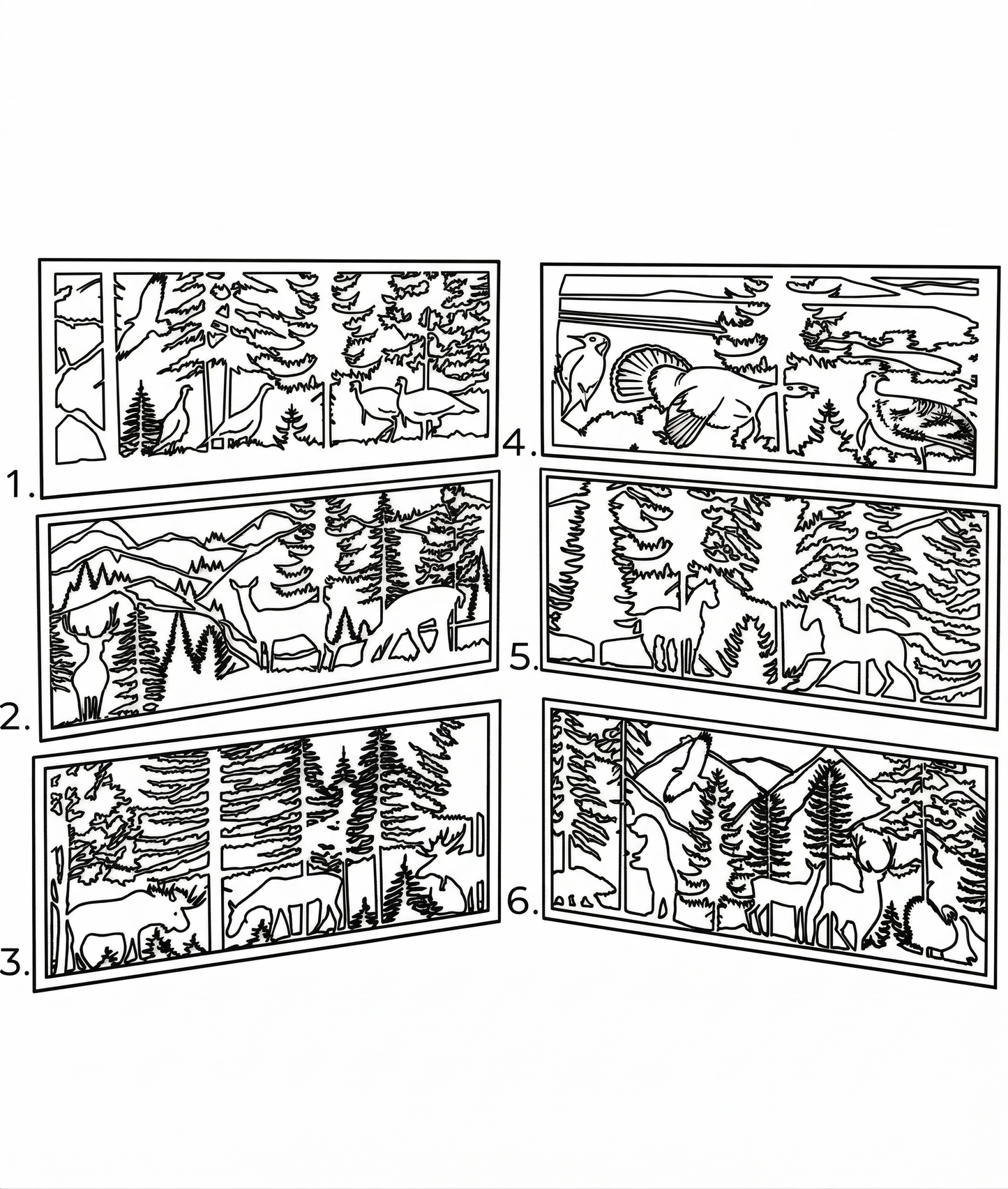 Forest Animals DXF Bundle for CNC | Deer Bear Moose Gate Design