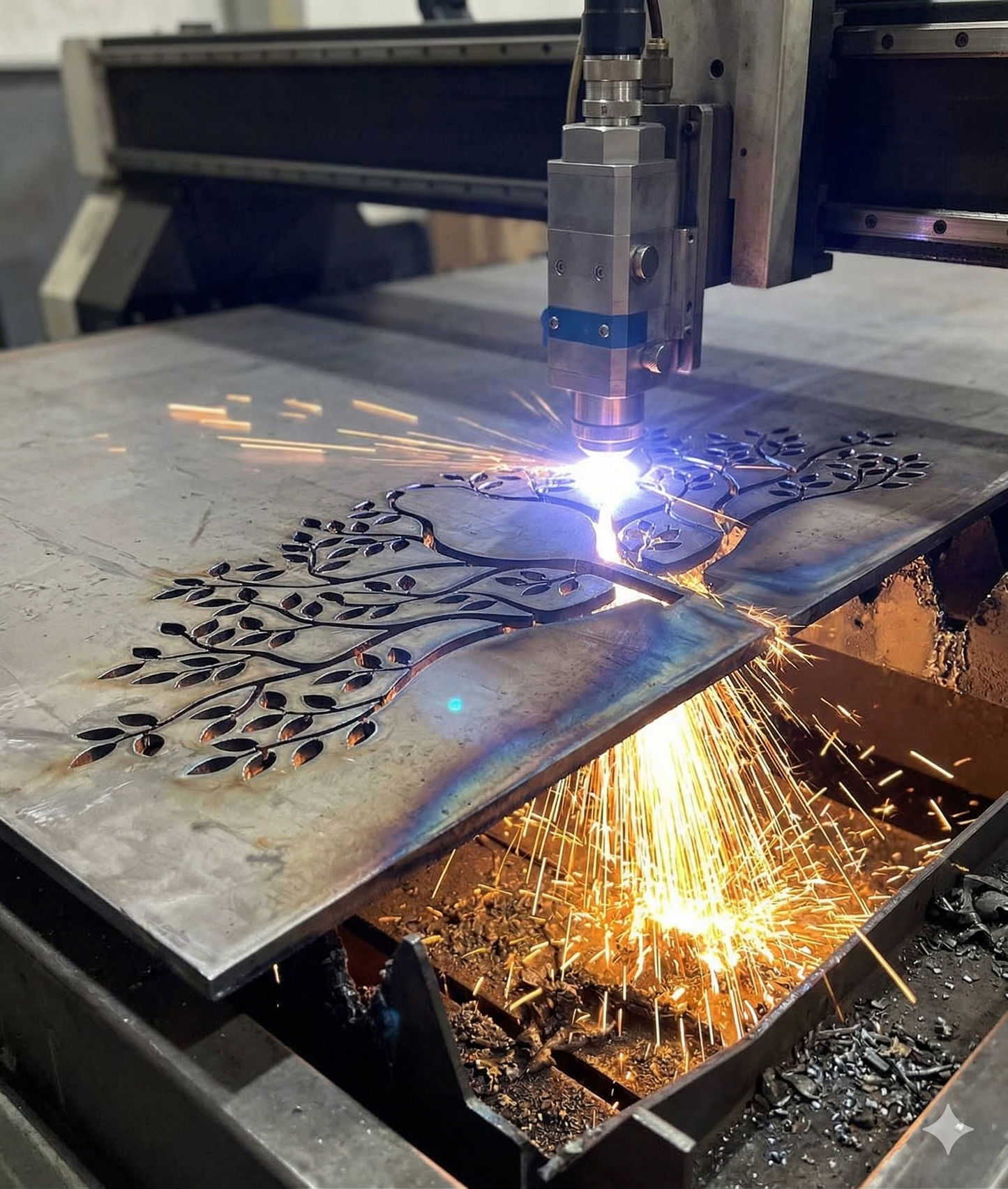 Sliding Gate DXF | Modern Tree & Moose CNC Pattern Laser CNC plasma Cutting