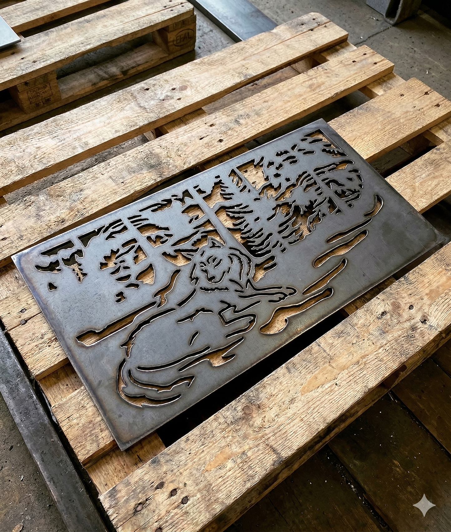 Wolf Deer Forest Gate DXF File | CNC Metal Fence Panel Design | Laser Cut SVG DXF | Plasma & Waterjet Cutting