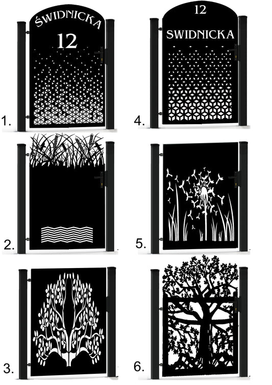 Modern geometric tree pattern for a wicket garden gate, delivered in DXF format. Ready for laser cutting, plasma cutting, and CNC fabrication. Perfect for modern homes, garden fences, stone fence inserts, swing gates, balcony railings, and decorative outdoor panels. Ideal for homeowners, metal fabricators, and DIY projects around the house. Production-ready files optimized for precise cutting and modern garden design.