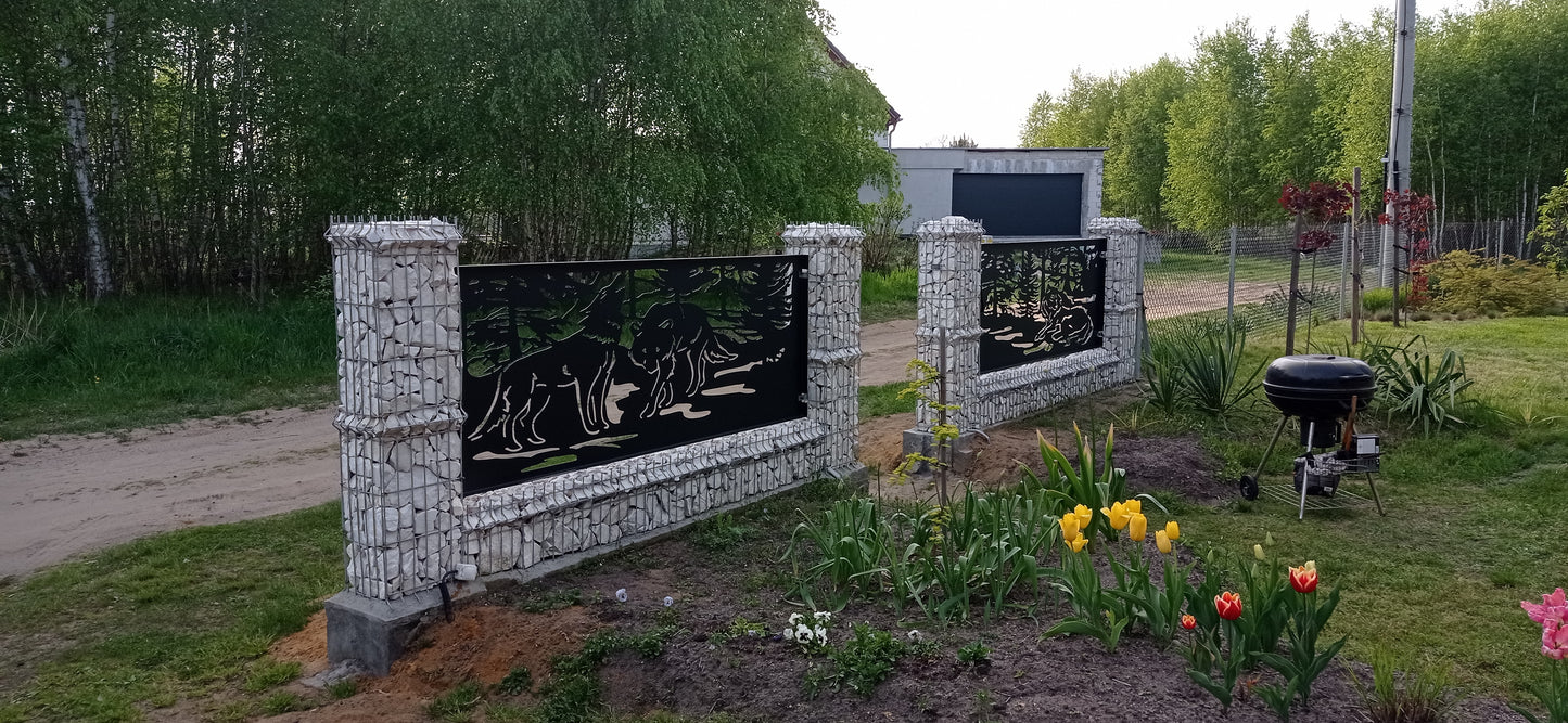 Animals wolf deer forest patern DXF SVG - laser - waterjet - plasma cutting