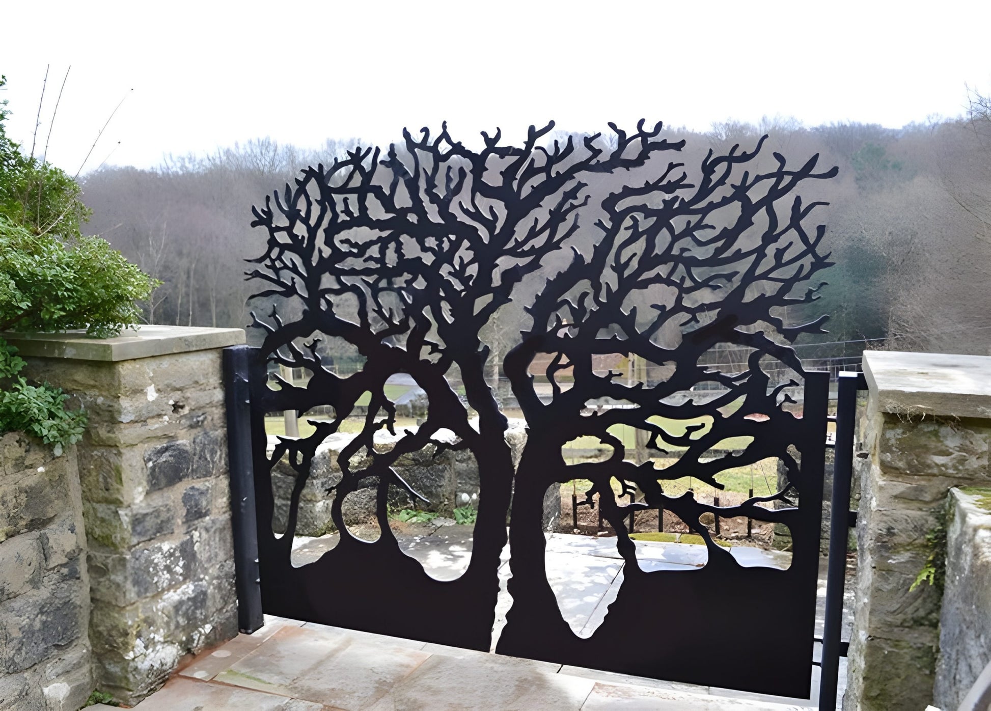 Oak Tree Gate DXF | Laser Plasma CNC Pattern – CutCraftDXF